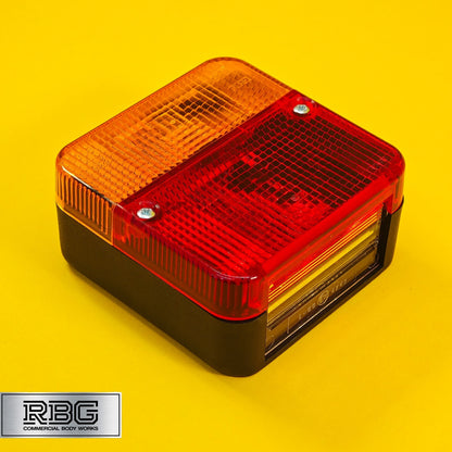 Trailer Square Combination Lamp Light Stop Tail Indicator Number Plate Light 12V