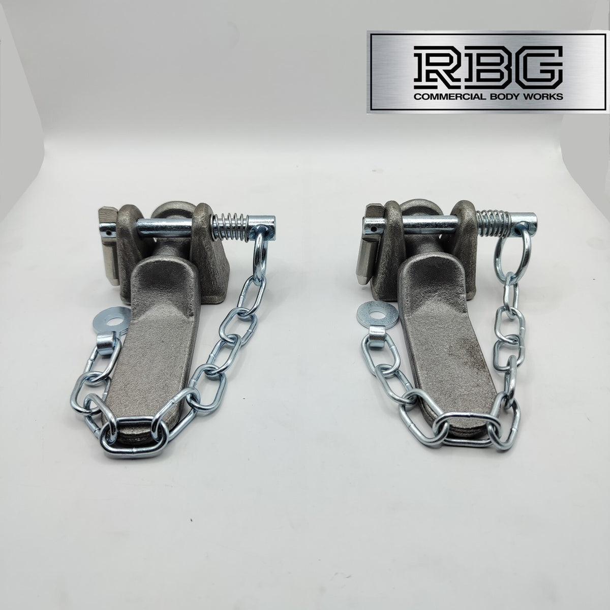 2x Tailboard Forket, Lug & SPRING LOADED Sword Pin & Chain Truck Trailer Drop