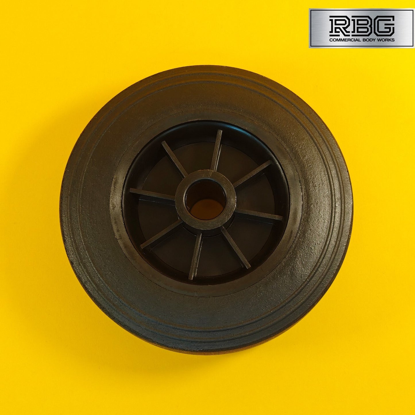 Plastic Spare Wheel for Jockey Wheels Black for Trailer Rubber Tyre 155mm UK