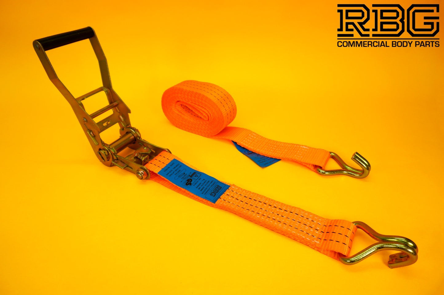 Ratchet Tie Down Strap 3Ton 50mm High-Visibility Orange 6m Lashing Cargo Safety