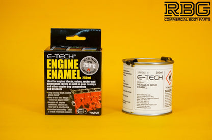 Engine Enamel GOLD Paint Gloss E-TECH 250ml Heat Resistant for Car Motorbike