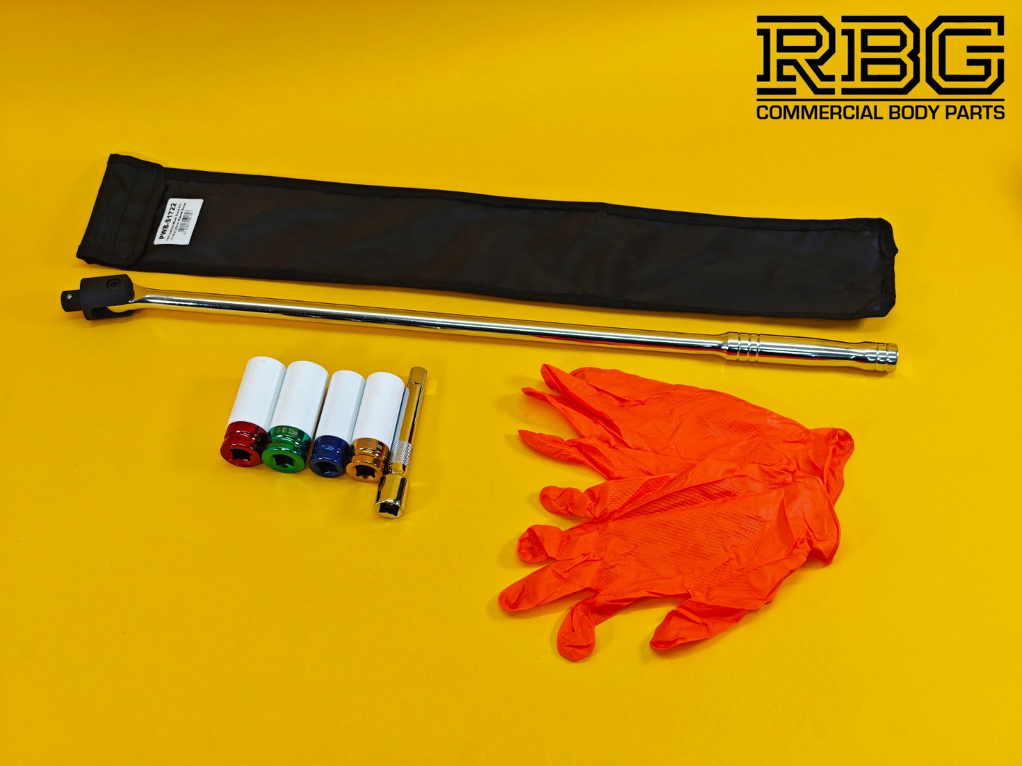 Vehicle Wheel Brace Kit 17,19,21,22mm Pro Sleeved Socket Protective Gloves UK