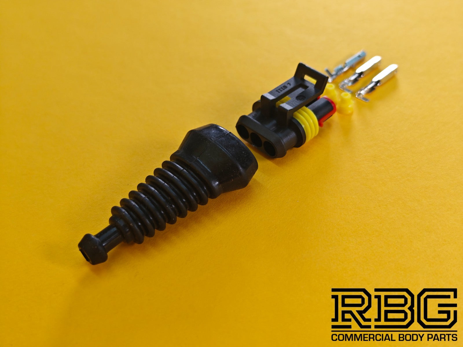 SuperSeal Connector Kit 3 Way Male With Protective Boot AMP Wiring Waterproof