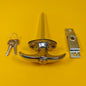 Chrome T Handle & Budget Lock Set Lever Latch for Trailer Horsebox Caravan UK