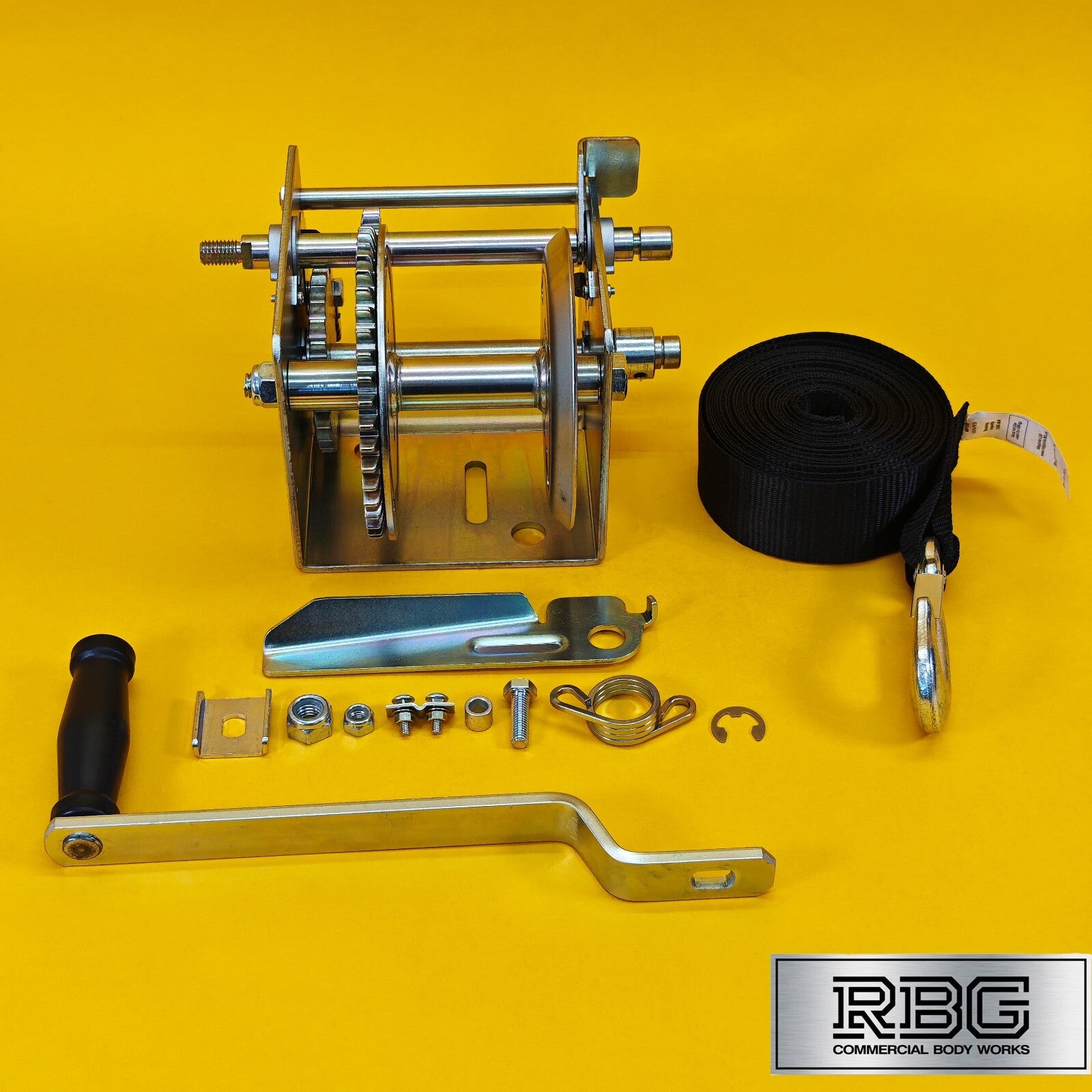 2000Lb Hand Winch + Strap & Hook 900Kg Professional Dual Speed Heavy Duty 7M UK