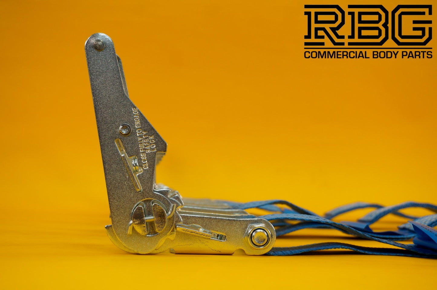 Ratchet Strap Recovery 2Ton Tie Down Alloy Wheel Hi-Vis Blue Lashing SET 4Pcs