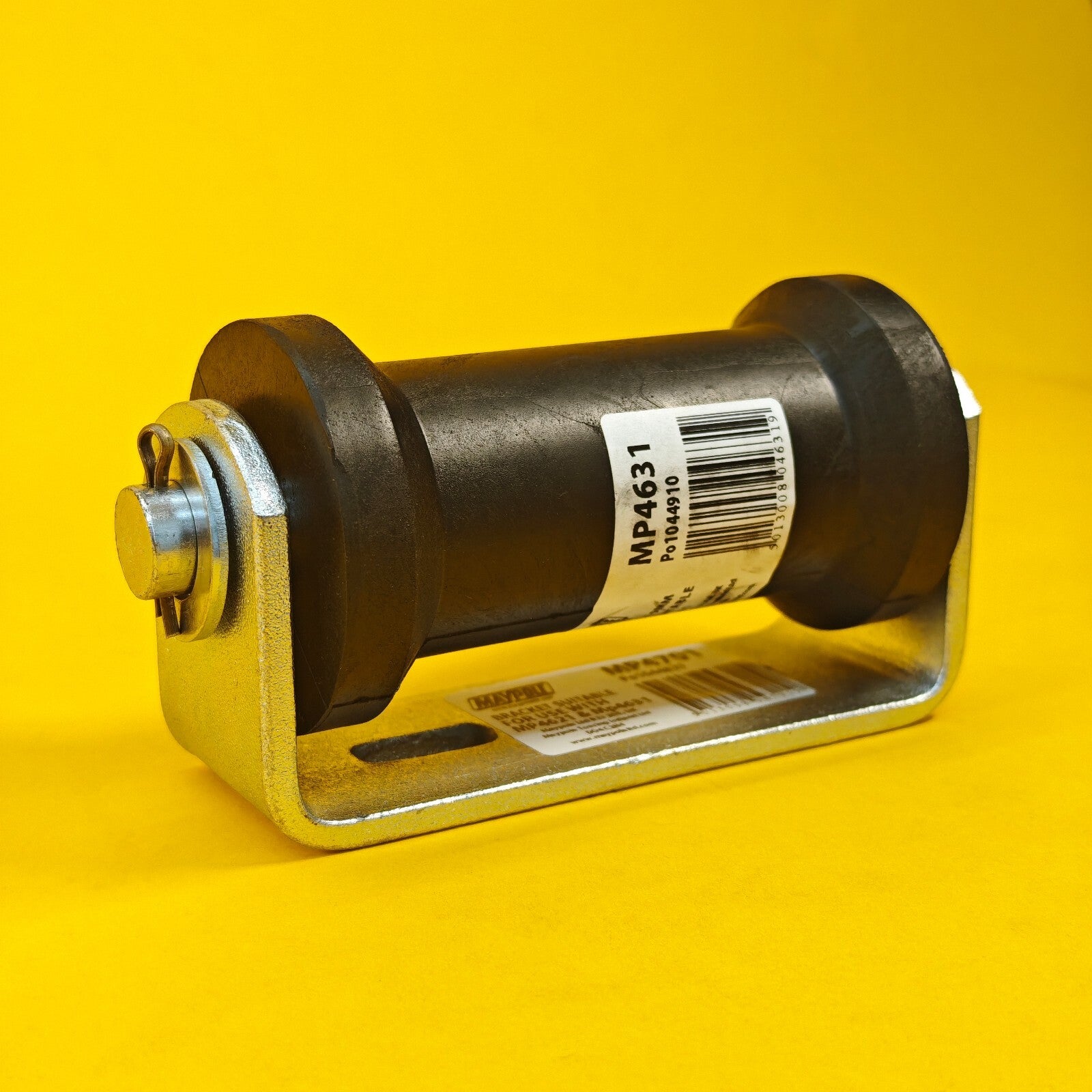Keel Roller + Bracket 19mm Bore Flat for Boat Trailers Non-Marking Polyurethane