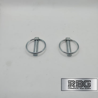 Lynch Pins Ø11 x 44.5mm Zinc Plated Steel Linch Pins Trailer Tractor Truck 2Pcs
