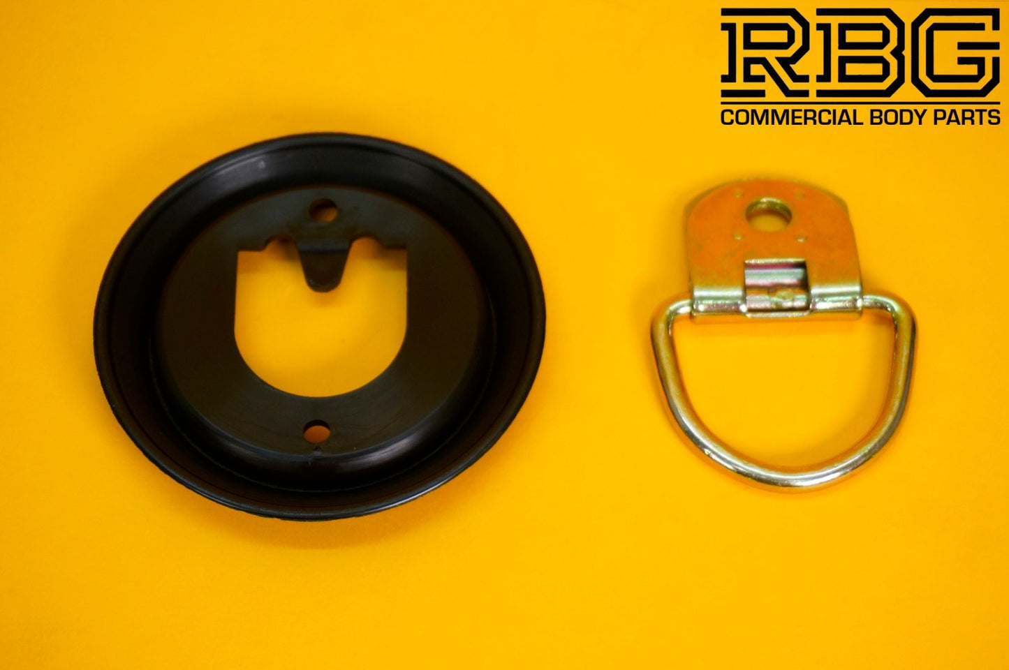 Tie Down Lashing Ring & Base Dish Zinc Plated Steel for Truck Trailer Horsebox