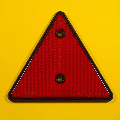 Triangle Red Reflector Srew-Fit For Trailer Driveway Fence Post Garden Walls UK