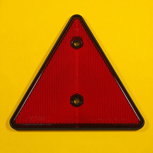 Triangle Red Reflector Srew-Fit For Trailer Driveway Fence Post Garden Walls UK