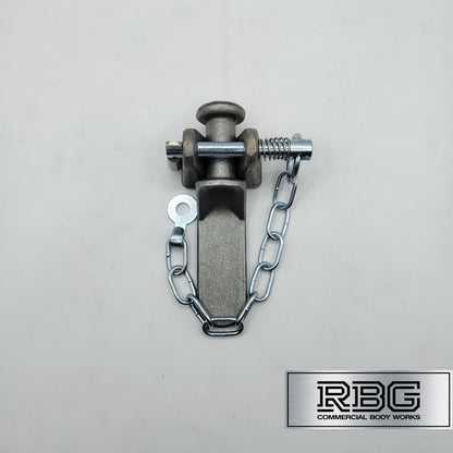 2x Tailboard Forket, Lug & SPRING LOADED Sword Pin & Chain Truck Trailer Drop