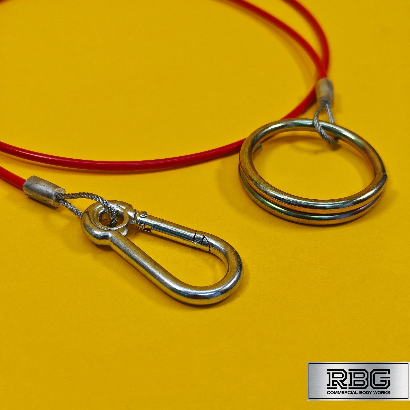 Breakaway Cable Red PVC 1m x 2mm for Trailer Caravan Safety Brake Cable UK