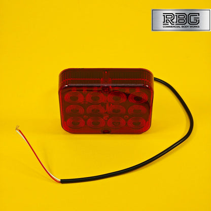 Rear Fog Light LED Red Slimline Universal Ring Lamp Trailer Caravan Truck 10-30V