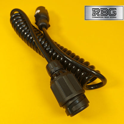Conversion Lead 7 to 8 Pin Plug 2.5m Curly Cable Wire 13 Pin Type Towing Trailer