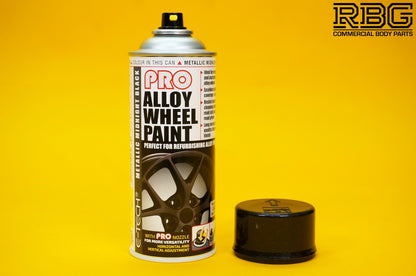 PRO Alloy Wheel Paint METALLIC MIGNIGHT BLACK Refurbish & Refresh Spray E-TECH