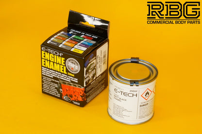 Engine Enamel Paint MATT BLACK E-TECH 250ml Heat Resistant for Car Motorbike