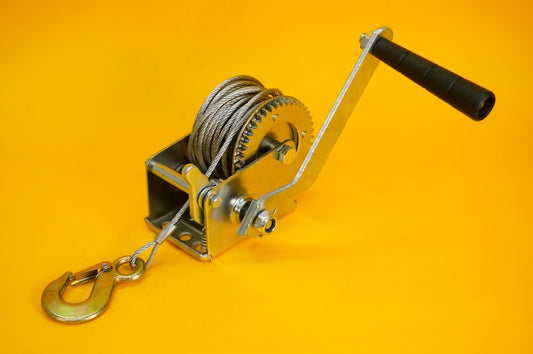 Manual Hand Winch 600lb + Steel Rope 8m & Hook Trailer Caravan Boat Winch Marine