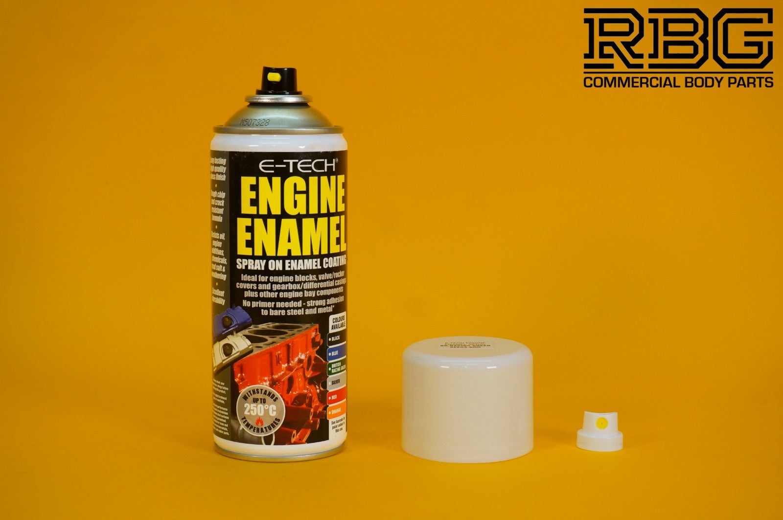 Engine Enamel Spray Coating BRIT RACING GREEN 400ml E-TECH Heat Resistant Paint