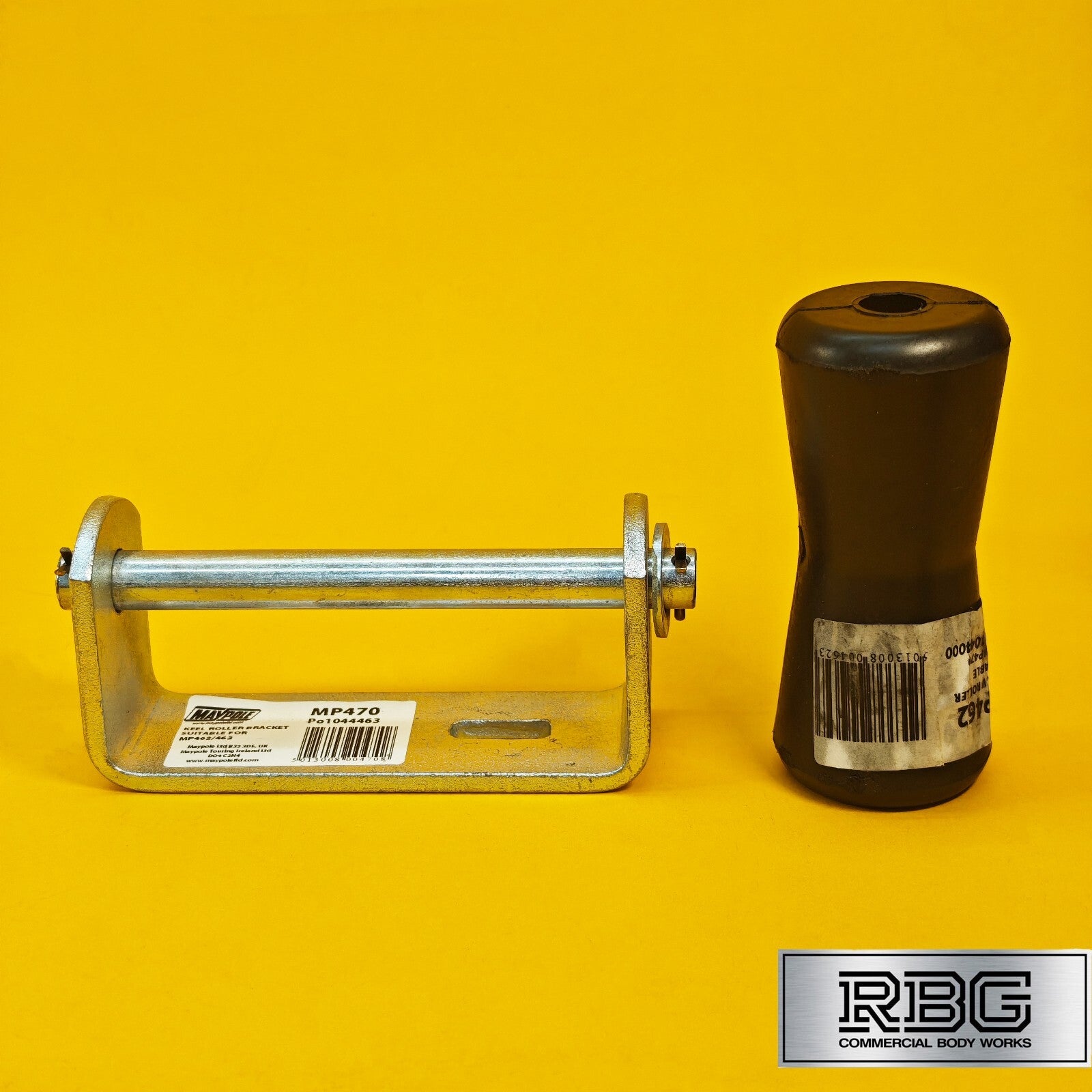 Keel Roller + Bracket 16mm Bore for Boat Trailers Non-Marking Polyurethane UK