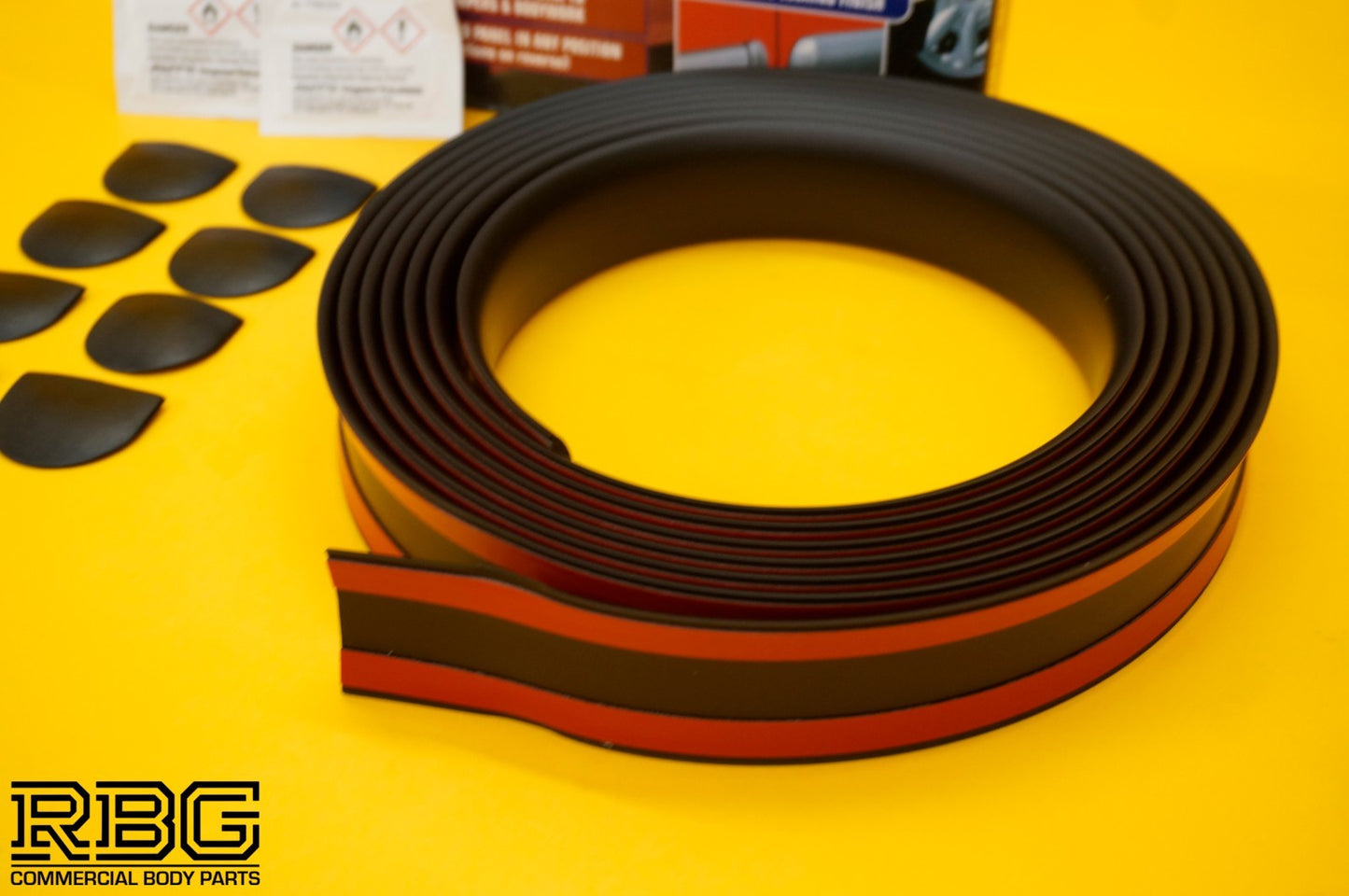 Body and Bumper Guard Kit 5m Black Rubber Moulding Strip + End Caps 47mm E-TECH