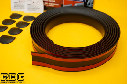 Body and Bumper Guard Kit 5m Black Rubber Moulding Strip + End Caps 47mm E-TECH
