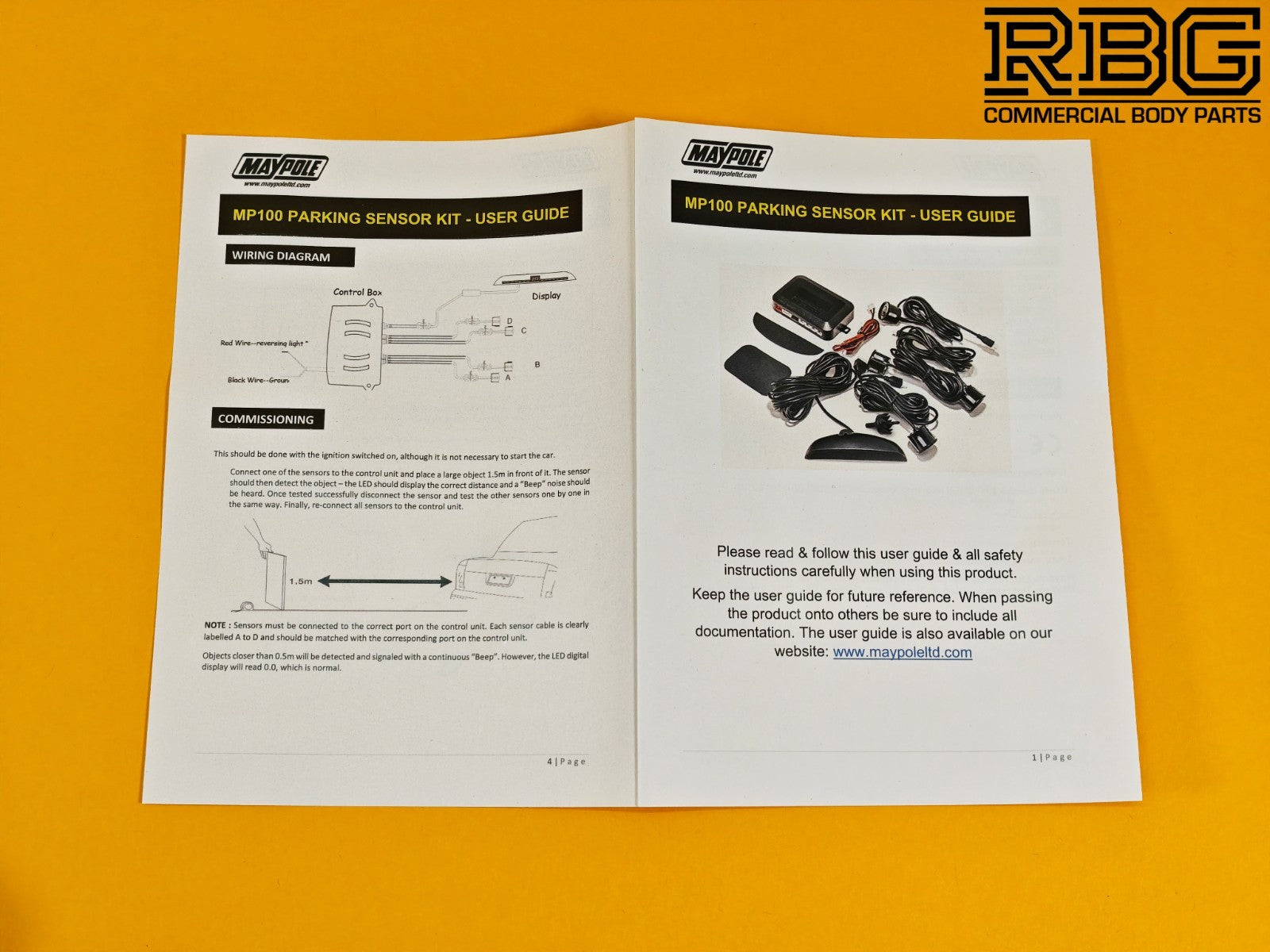 Reversing Parking Sensor Kit 12V Audible Warning Buzzer For Cars Vans Motorhome