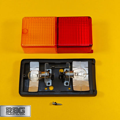 Rear Rectangular Combination Light 4 Function Bulb Lamp for Trailer Caravan 12V