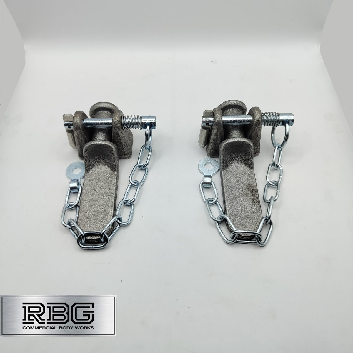 2x Tailboard Forket, Lug & SPRING LOADED Sword Pin & Chain Truck Trailer Drop