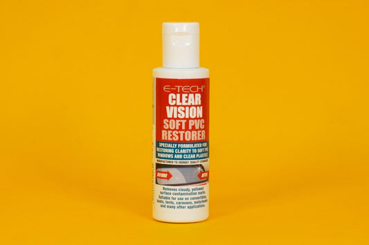 Clear Vision Soft PVC Restorer E-TECH Plastic Windows & Surface Cleaner Polish
