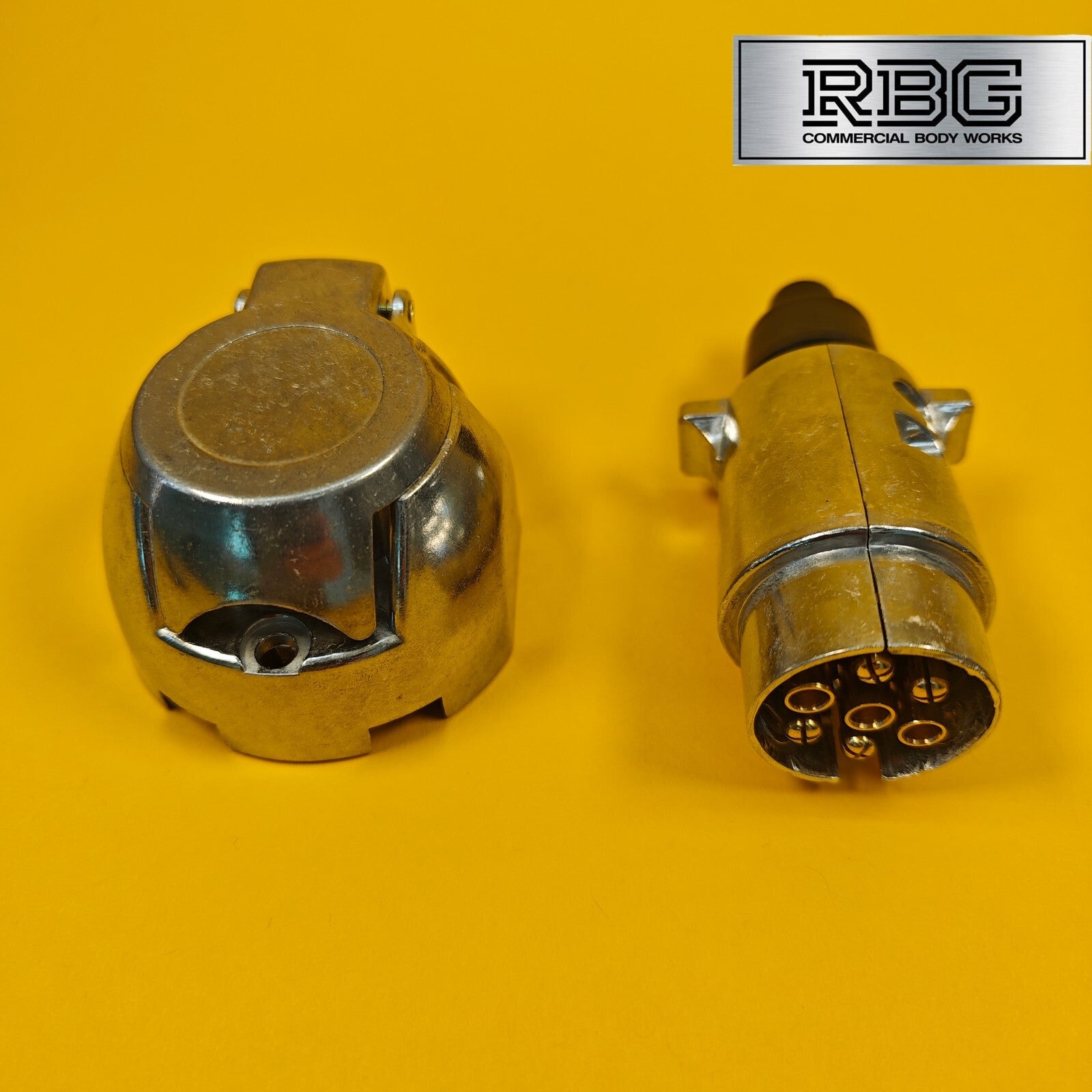 Aluminium Socket + Plug 7 Pin 12N Type For Trailer Caravan Towing 12V Towbar