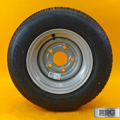 Wheel & Tyre 10″ 195/55R10C for Trailers 5 Stud 112mm PCD Silver Diameter 10″ UK