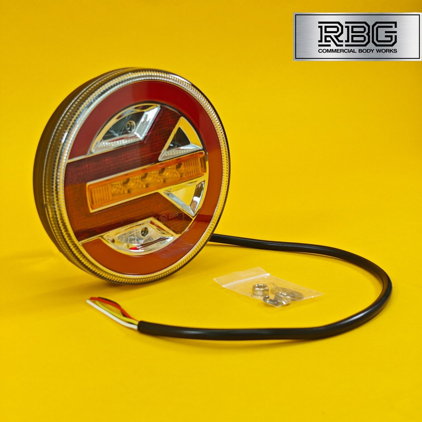 LED Combination Burger Light Round GLO 10/30V Trailer Caravan Truck Tail Light