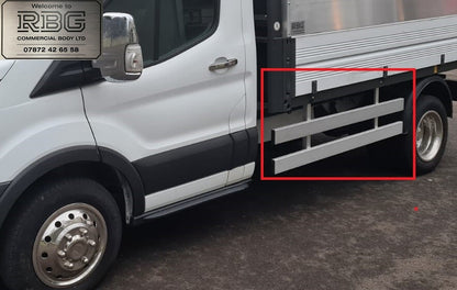 Ford Transit single cab crash rails. Side guards without corner pillars.