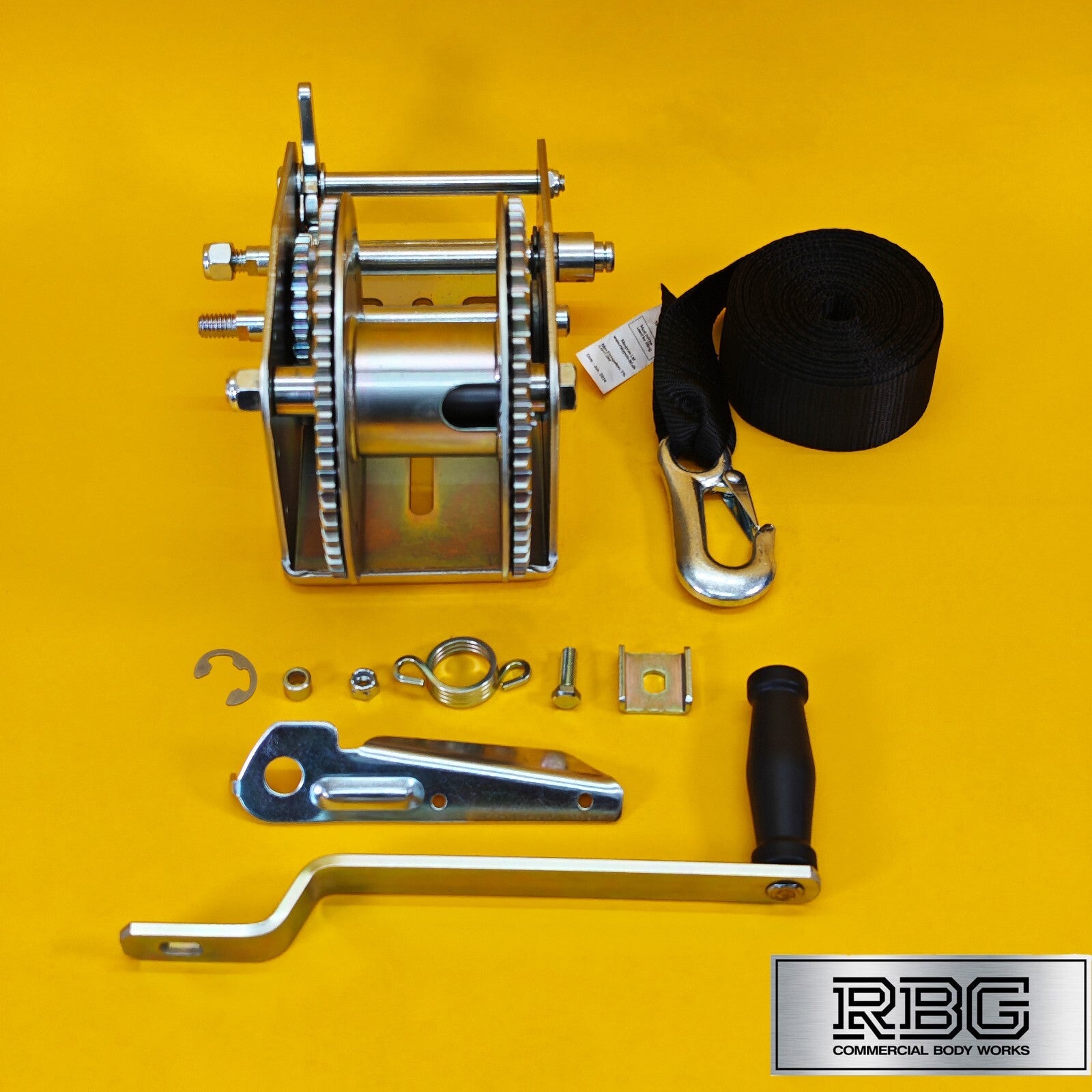 3200Lb Hand Winch + Strap & Hook 1454Kg Professional Dual Speed Heavy Duty 7M UK