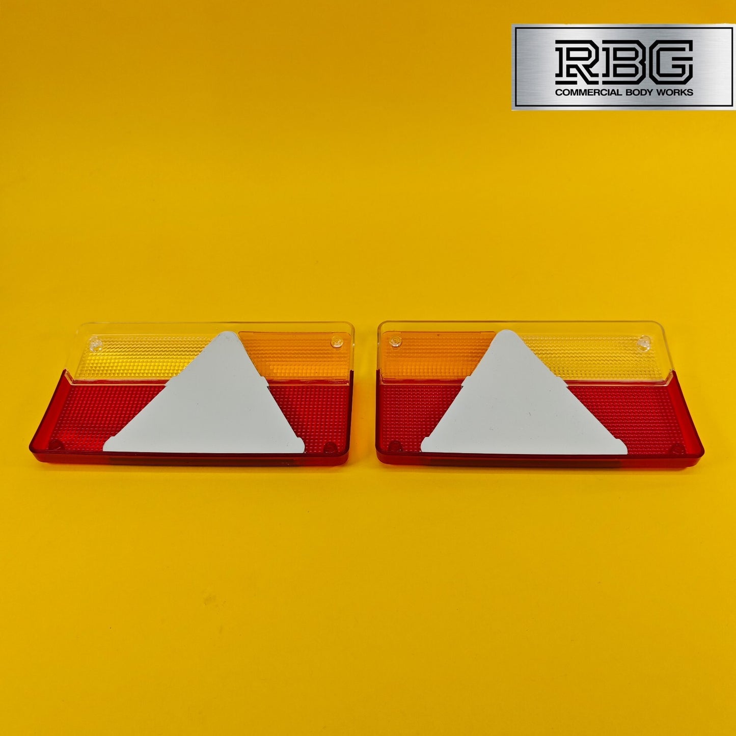 Replacement Lens Rear Light PAIR for AJBA FP80 with Orange Reflector Trailer