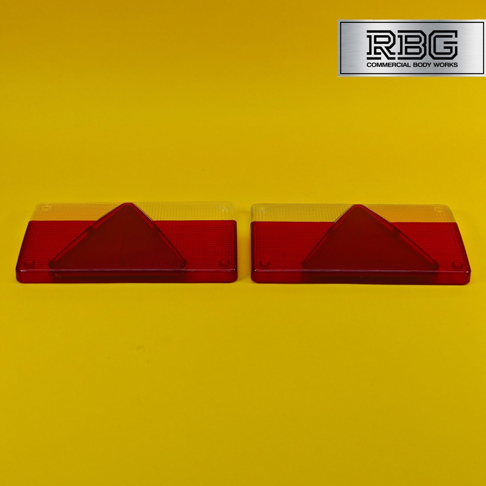 Replacement Lens Rear Light PAIR for AJBA FP80 with Orange Reflector Trailer