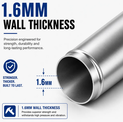 Alloy Hose Joiners 100mm Straight Swaged Connector Beaded Pipe - VARIOUS SIZES