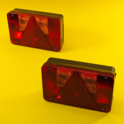 Rear Combination Light LEFT & RIGHT PAIR Radex Lamp for Trailer 6 Function 12V