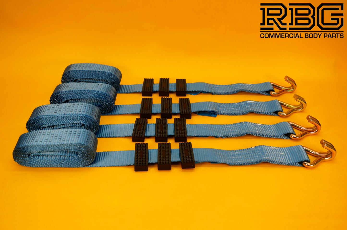 Tie Down Ratchet Strap Recovery 5Ton Over Wheel High-Visibility Blue SET 4Pcs