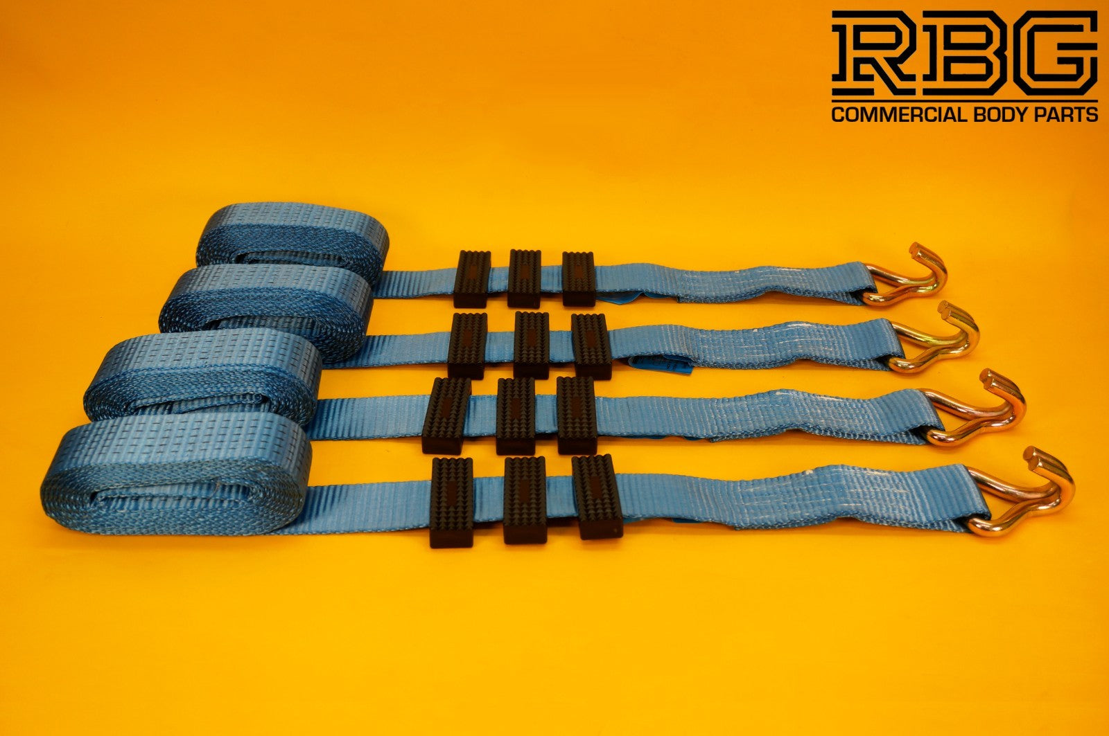 Tie Down Ratchet Strap Recovery 5Ton Over Wheel High-Visibility Blue SET 4Pcs