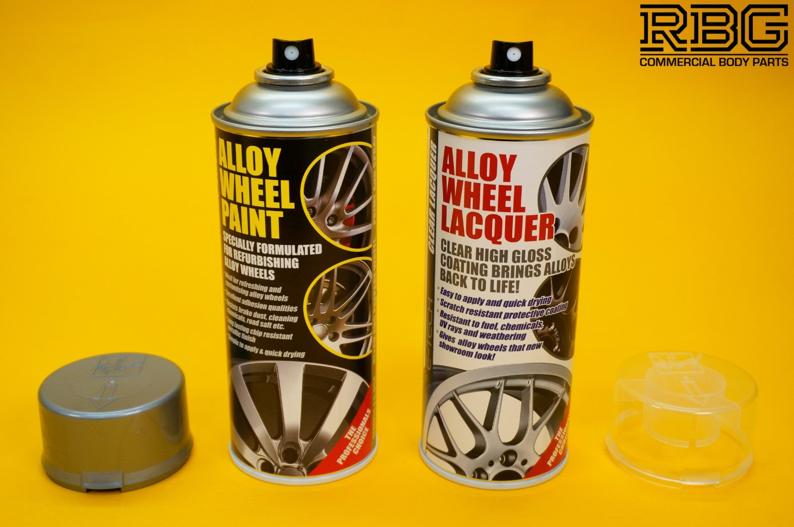 Alloy Wheel Paint METALLIC SILVER + Clear Lacquer Spray Car Refurbishment Kit