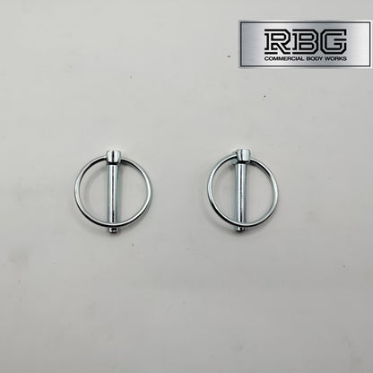 2x Lynch Pins Ø8 x 44.5mm Zinc Plated Steel Linch Pins Trailer, Tractor, Truck