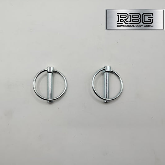 2x Lynch Pins Ø8 x 44.5mm Zinc Plated Steel Linch Pins Trailer, Tractor, Truck