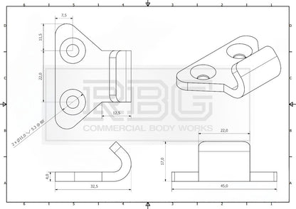 Over Centre Fastener OJOP  + Catch Plate LARGE, LOCKING Trailer Truck Caravan
