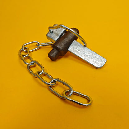 Flat Sword Cotter Pin & Chain + WELD-ON Lug Peg for Trailer Truck Tail Gates