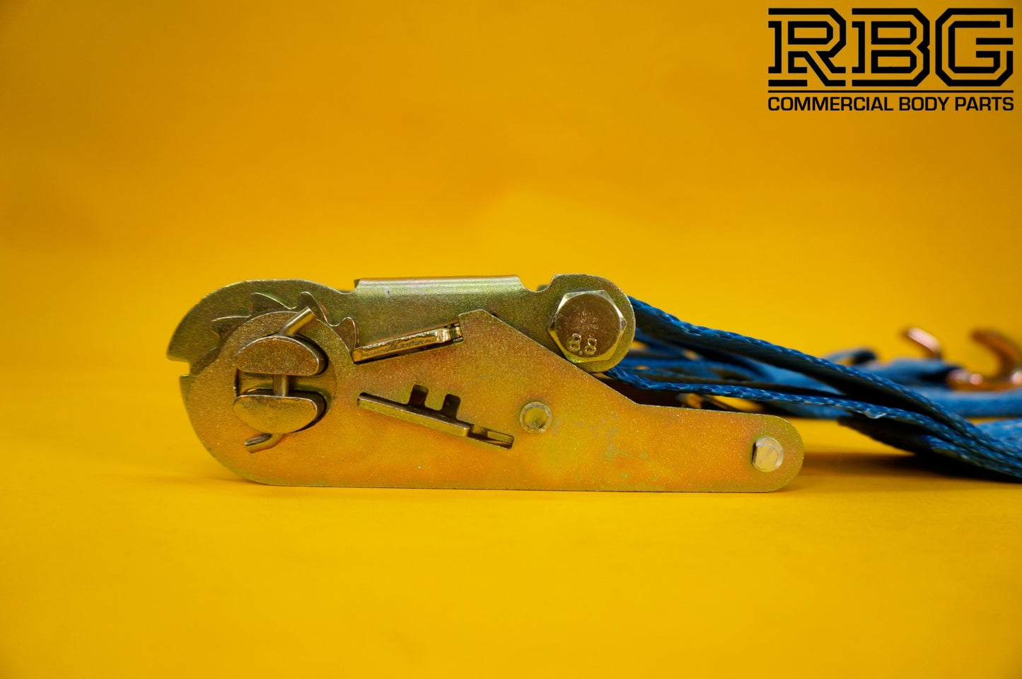 Recovery Ratchet Strap SET 4Pcs Tie Down 5ton High-Visibility Blue Safety Straps