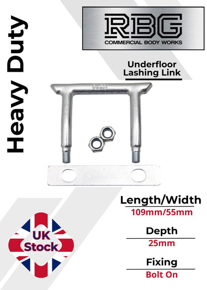 1x Under Floor Lashing Ring Heavy Duty 2500kg Tie Down Zinc Plated Underfloor