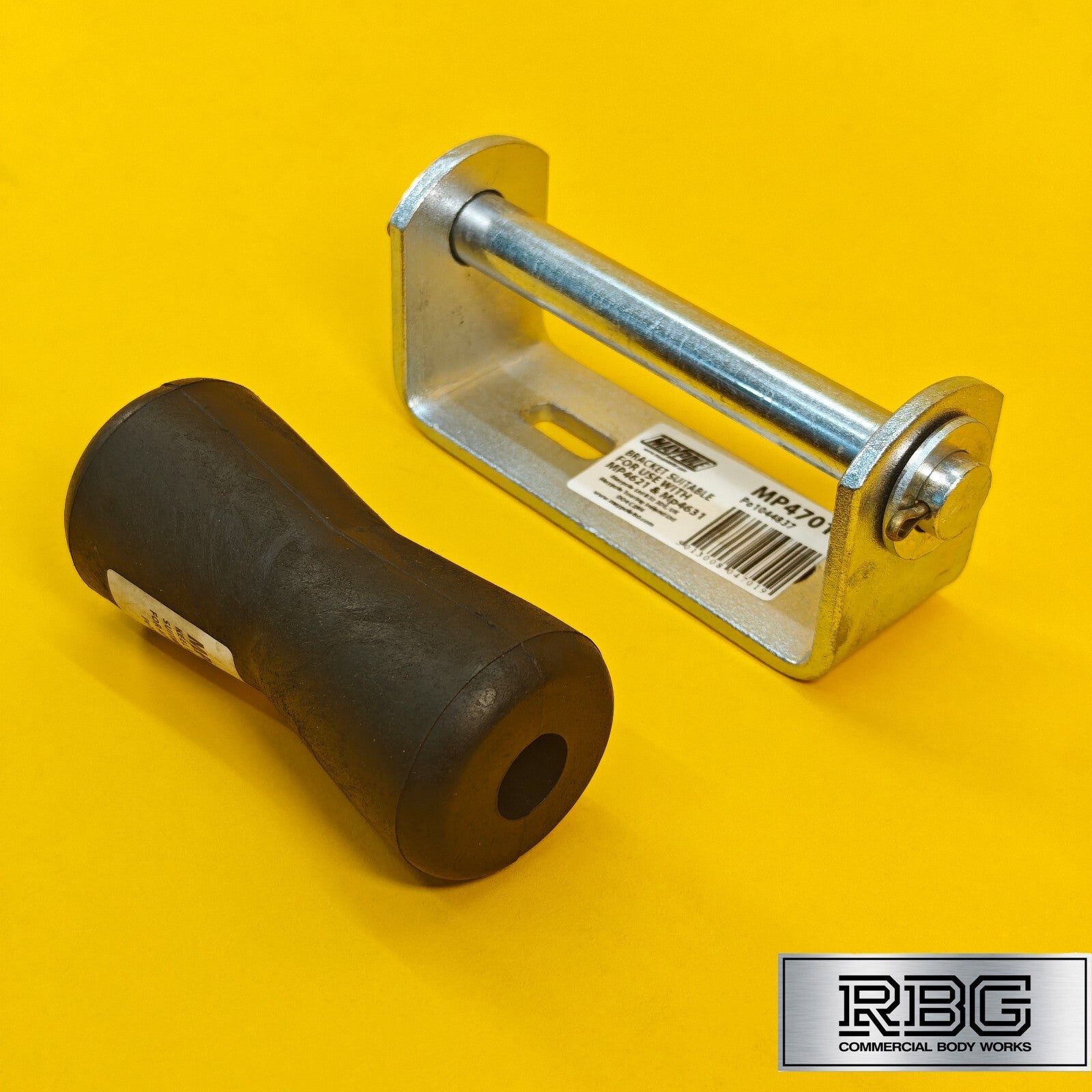 Keel Roller + Bracket 19mm Bore for Boat Trailers Non-Marking Polyurethane UK