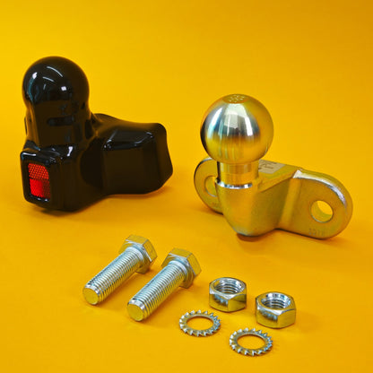 Tow Ball + Cover PVC With Reflector 50mm Tow Hitch Gold E Approved Caravan UK